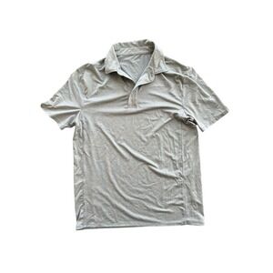 Quince Shirt Mens Medium Grey Polo Flowknit Breeze Performance Golf Short Sleeve